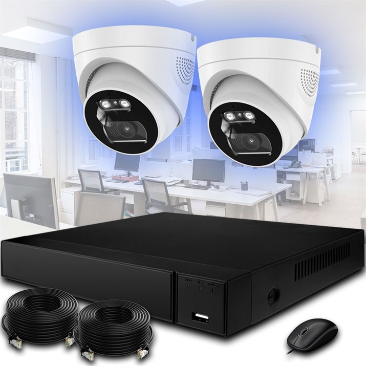 Комплект IP-камер 4 Мегапикселя с записью звука «Помещение-2 IP 2K» - фото 12377