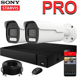Продвинутый комплект IP-камер SONY 5 Мегапикселей ZoomPRO-серии с записью звука «Парковка PRO-2 IP 3K»