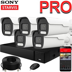 Продвинутый комплект IP-камер SONY 5 Мегапикселей ZoomPRO-серии с записью звука «Парковка PRO-5 IP 3K»