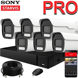 Продвинутый комплект IP-камер SONY 5 Мегапикселей ZoomPRO-серии с записью звука «Парковка PRO-6 IP 3K»