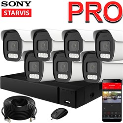 Продвинутый комплект IP-камер SONY 5 Мегапикселей ZoomPRO-серии с записью звука «Парковка PRO-7 IP 3K»