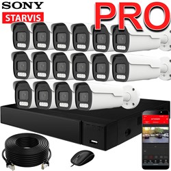 Продвинутый комплект IP-камер SONY 5 Мегапикселей ZoomPRO-серии с записью звука «Парковка PRO-16 IP 3K»