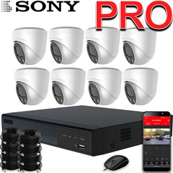 Продвинутый комплект IP-камер SONY 5 Мегапикселей ZoomPRO-серии с записью звука «Купол PRO-8 IP 3K»