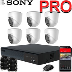 Продвинутый комплект IP-камер SONY 5 Мегапикселей ZoomPRO-серии с записью звука «Купол PRO-6 IP 3K»