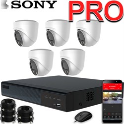 Продвинутый комплект IP-камер SONY 5 Мегапикселей ZoomPRO-серии с записью звука «Купол PRO-5 IP 3K»