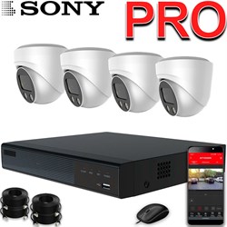 Продвинутый комплект IP-камер SONY 5 Мегапикселей ZoomPRO-серии с записью звука «Купол PRO-4 IP 3K»