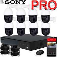 Премиум-комплект на 8 поворотных IP-камер SONY 5 МП и 18-кратным оптическим зумом