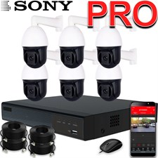 Премиум-комплект на 6 поворотных IP-камер SONY 5 МП и 18-кратным оптическим зумом