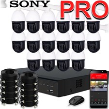 Премиум-комплект на 16 поворотных IP-камер SONY 5 МП и 18-кратным оптическим зумом