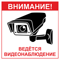 Наклейка "Ведется видеонаблюдение" размер 15см*15см Наклейка "Ведется видеонаблюдение" размер 15см*15см