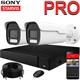 Продвинутый комплект IP-камер SONY 5 Мегапикселей ZoomPRO-серии с записью звука «Парковка PRO-2 IP 3K» - фото 12737
