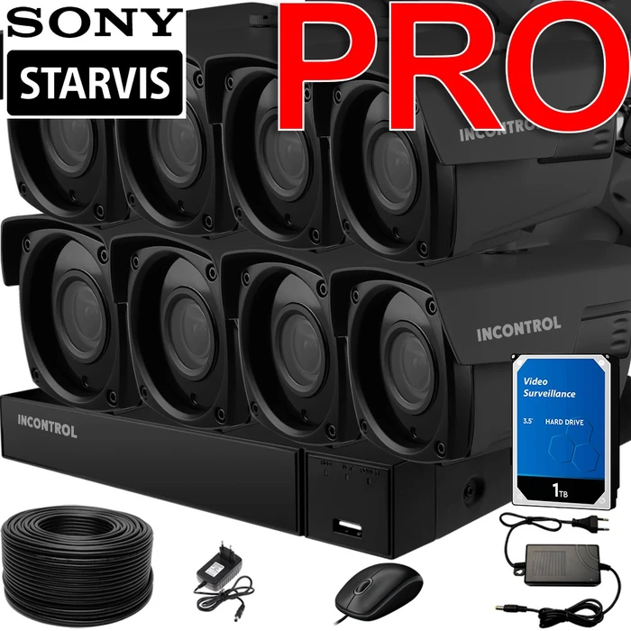 Комплект на 8 камер PRO Sony 5 Мп с зумом PRO-8