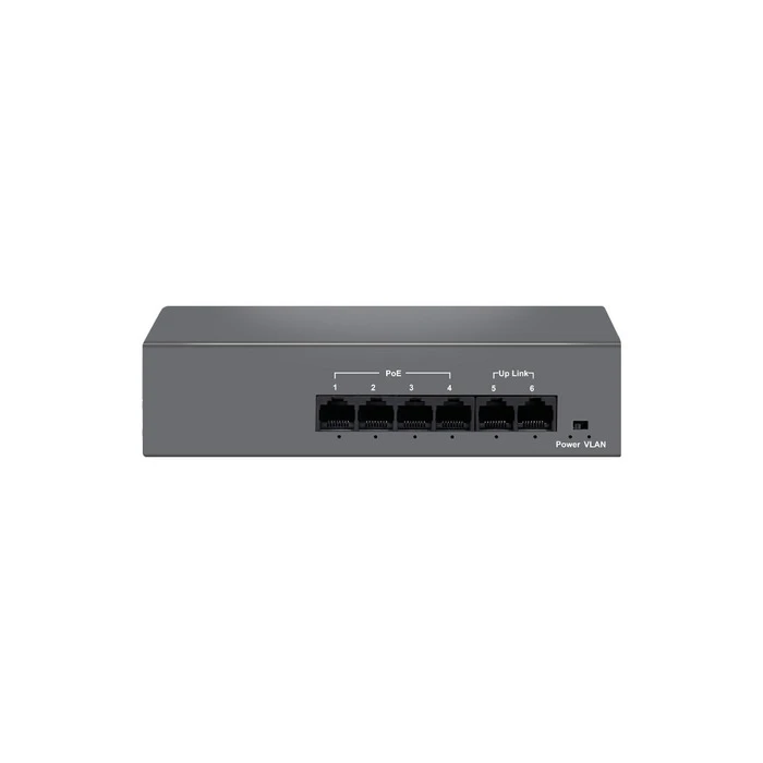 6-портовый POE коммутатор (4 порта POE + 2 порта UpLink) InControl POE-412 ECO