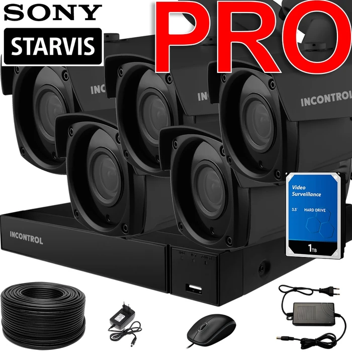 Комплект на 5 камер PRO Sony 5 Мп с зумом PRO-5