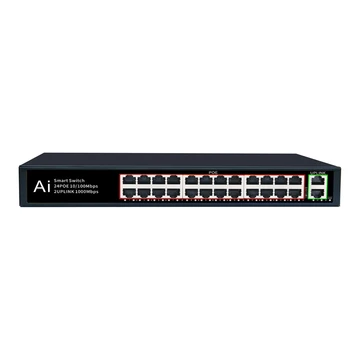 26-портовый РOЕ коммутатор (24 портов POE + 2 порта UpLink + 1 порт SFP) InControl POE-2412