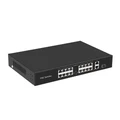 18-портовый РOЕ коммутатор (16 портов POE + 2 порта UpLink + 1 порт SFP) InControl POE-1612