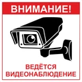 Табличка ПВХ "Ведется видеонаблюдение" размер 20см*20см